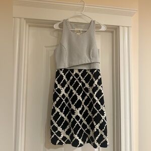 Tabitha Stylish Black and White Dress Discount!